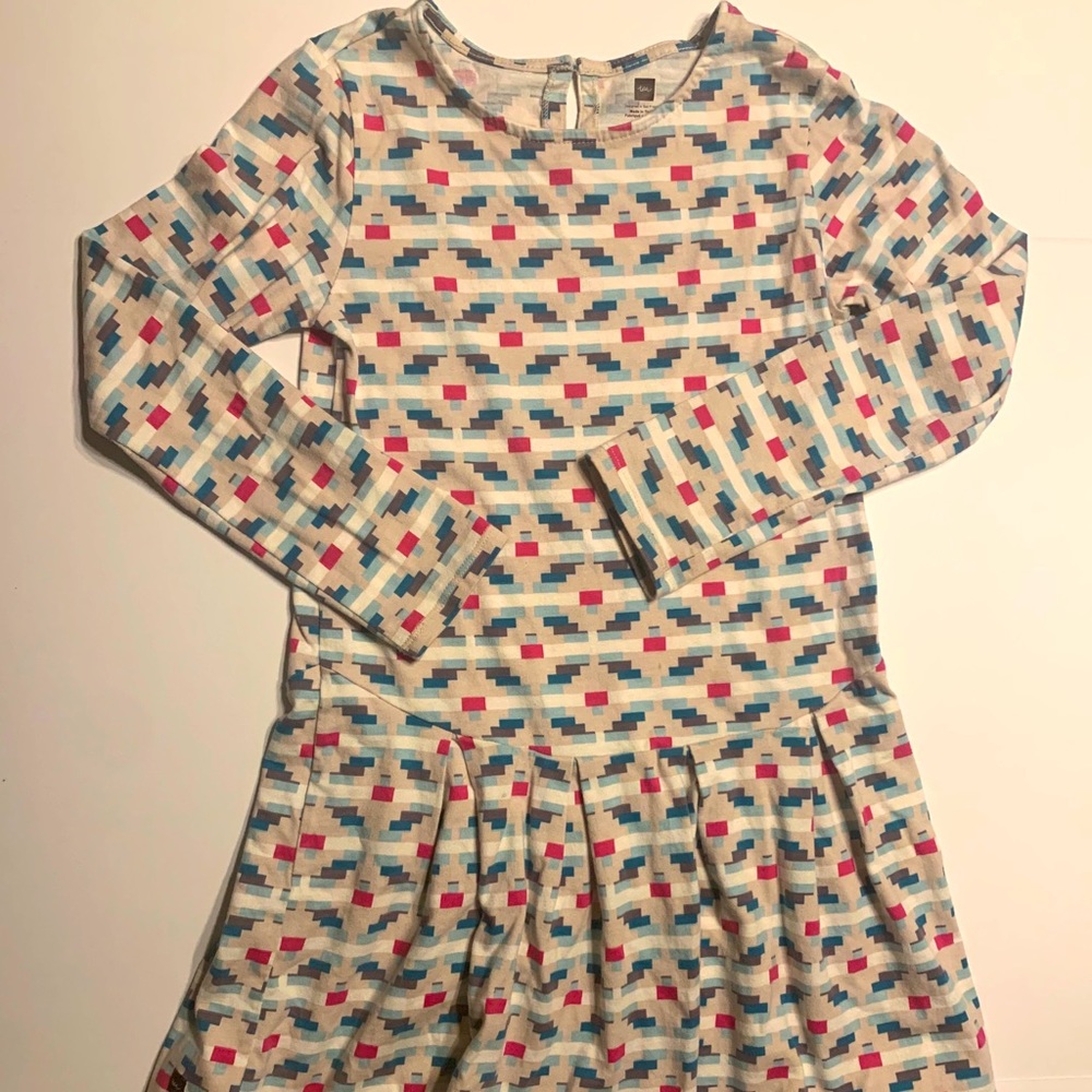 Girls geometric print skater skirt tunic